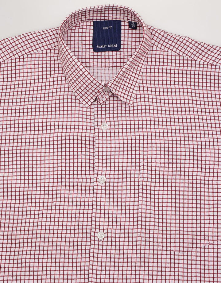 Stanley Adams 96 Long Sleeve Slim Medium Check Shirt