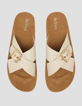 St. Yves Cross Strap Slipper Sandal Wanita