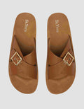 St. Yves Cross Strap Slipper Sandal Wanita