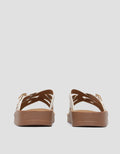 St. Yves Double Cross Strap Slipper Sandal Wanita