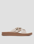 St. Yves Double Cross Strap Slipper Sandal Wanita