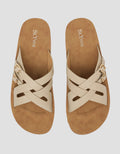 St. Yves Double Cross Strap Slipper Sandal Wanita