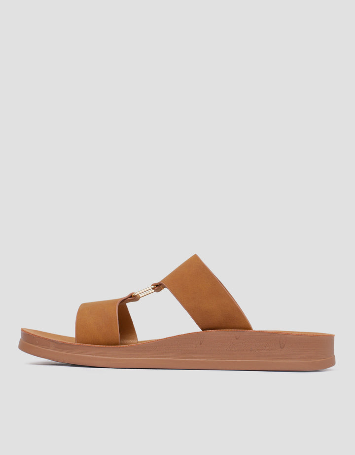 St. Yves Double Strap Sandal Slipper Wanita