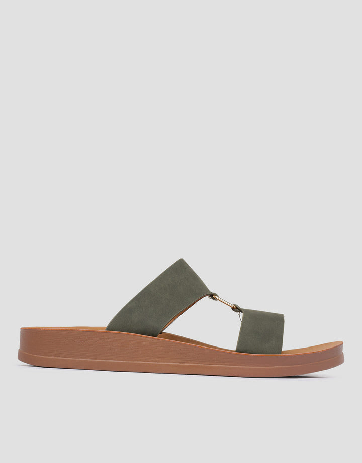 St. Yves Double Strap Sandal Slipper Wanita