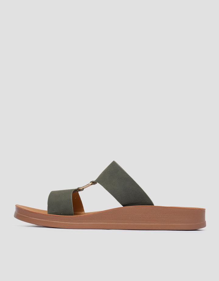 St. Yves Double Strap Sandal Slipper Wanita