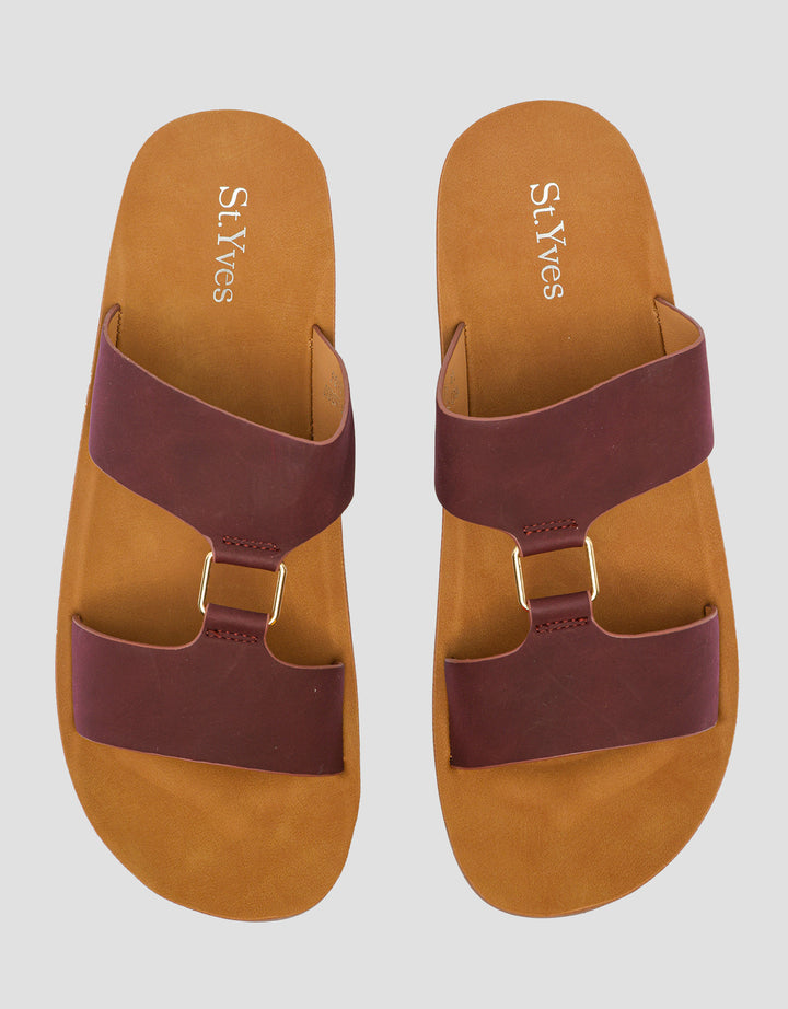 St. Yves Double Strap Sandal Slipper Wanita