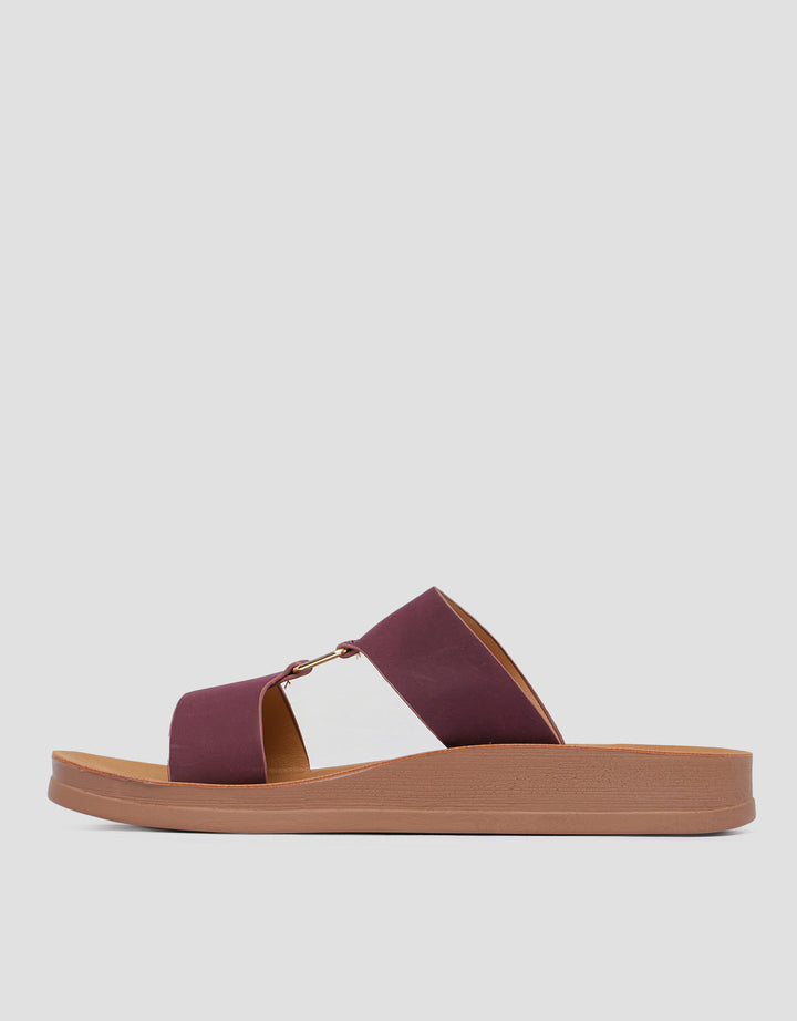 St. Yves Double Strap Sandal Slipper Wanita