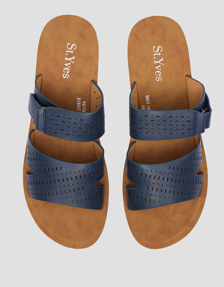 St. Yves Laser Cut Strap Slipper Women's Sandals