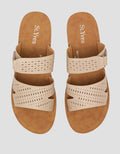 St. Yves Laser Cut Strap Slipper Women's Sandals