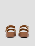 St. Yves Laser Cut Strap Slipper Sandal Wanita