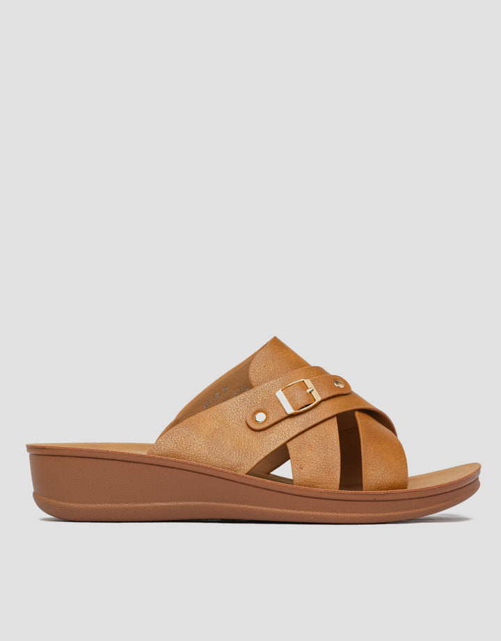 St. Yves Belt Strap Sandal Slipper Wanita