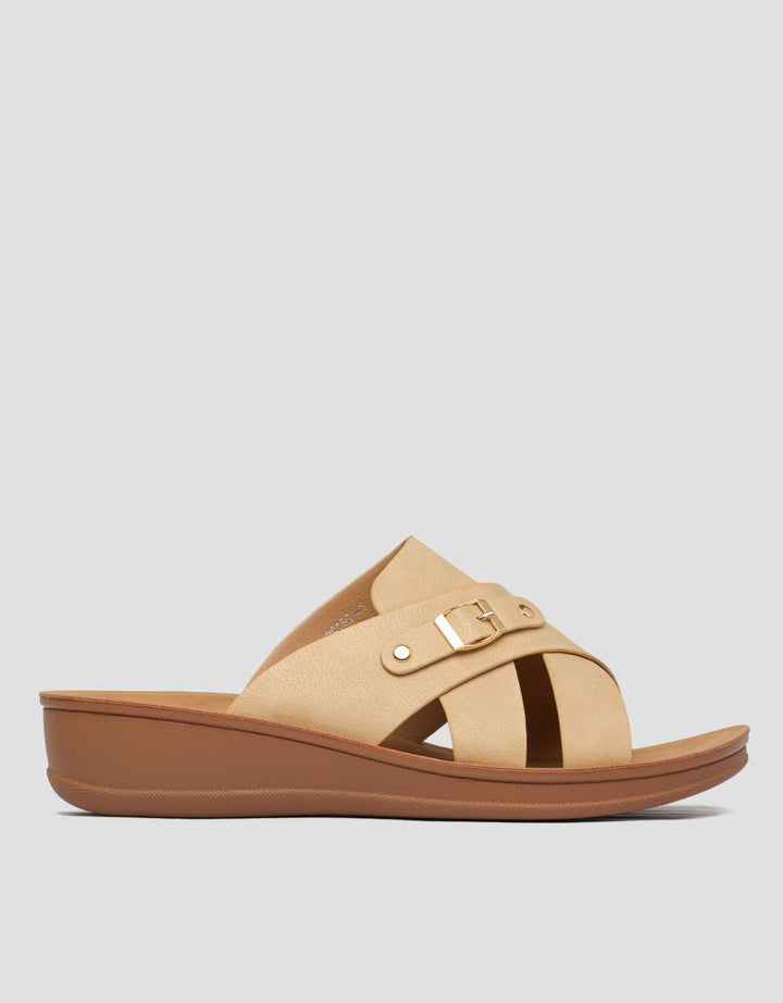 St. Yves Belt Strap Sandal Slipper Wanita