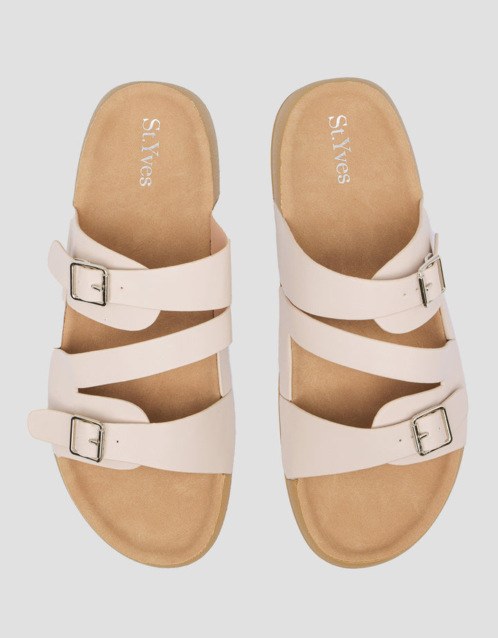 St. Yves Buckle Strap Slipper Sandal Wanita
