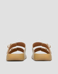St. Yves Double Buckle Strap Sandal Slipper Wanita