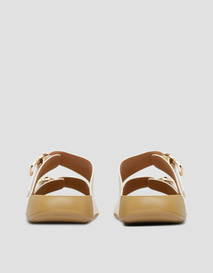 St. Yves Double Buckle Strap Sandal Slipper Wanita