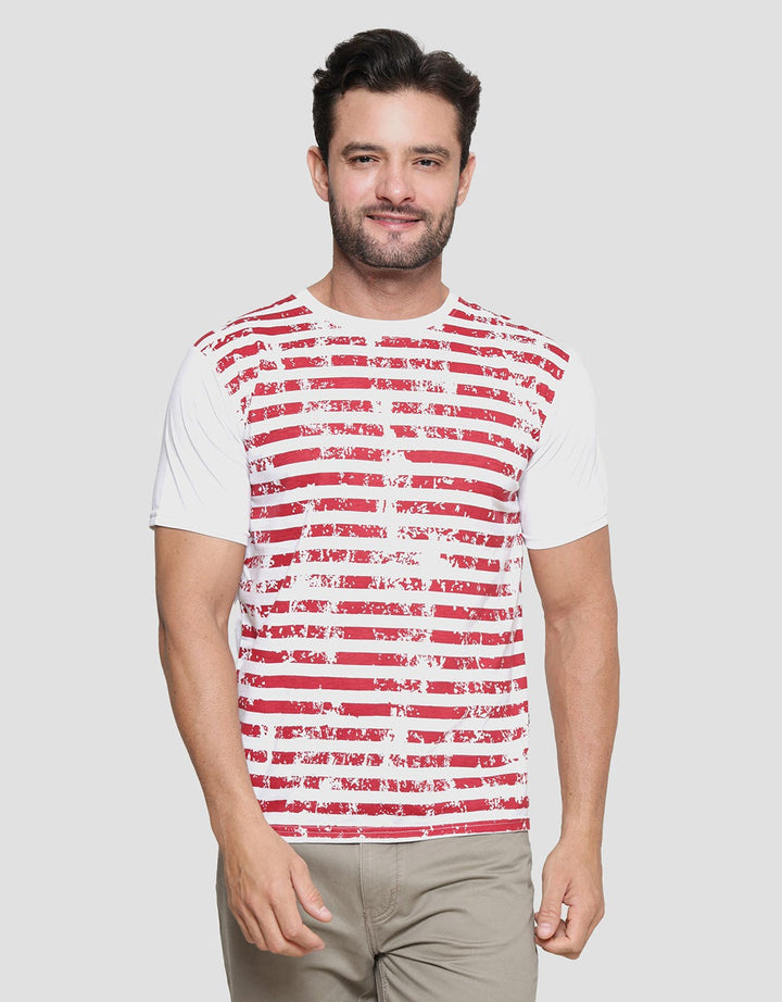 Nevada Stripe Vintage Kaos Lengan Pendek Pria
