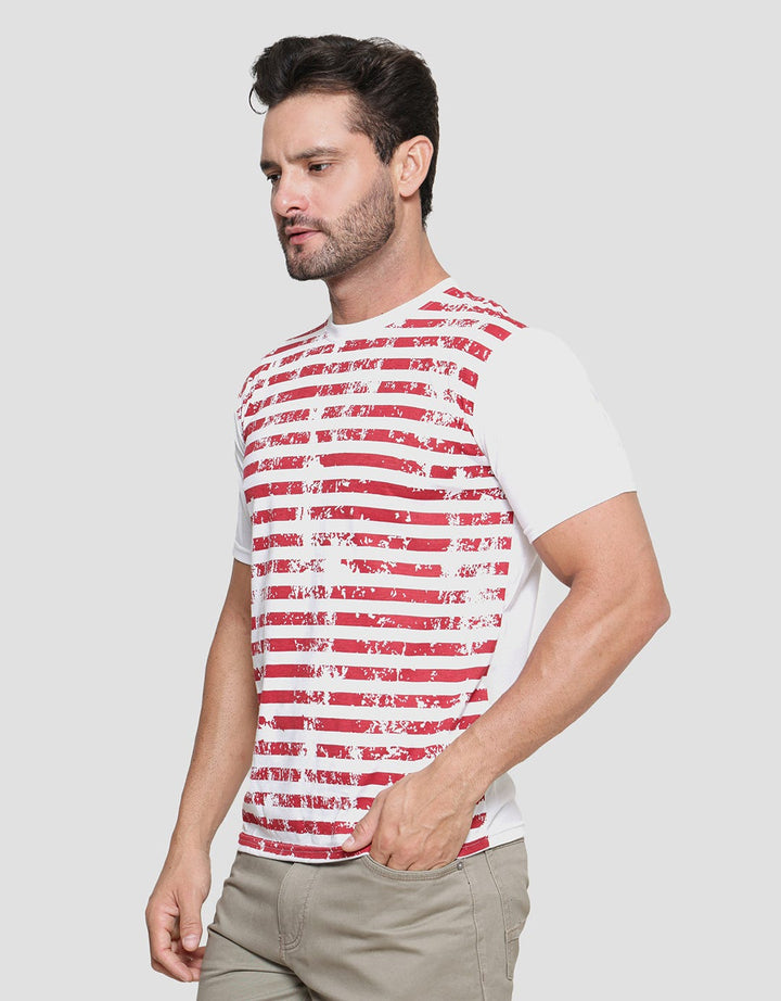 Nevada Stripe Vintage Kaos Lengan Pendek Pria