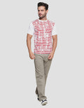 Nevada Stripe Vintage Kaos Lengan Pendek Pria