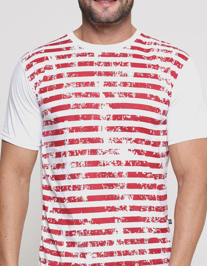 Nevada Stripe Vintage Kaos Lengan Pendek Pria