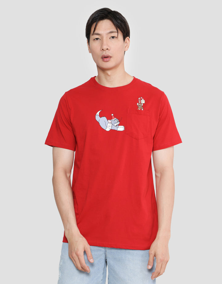 T Zone Tom N Jerry Xmas Coll Kaos Pria