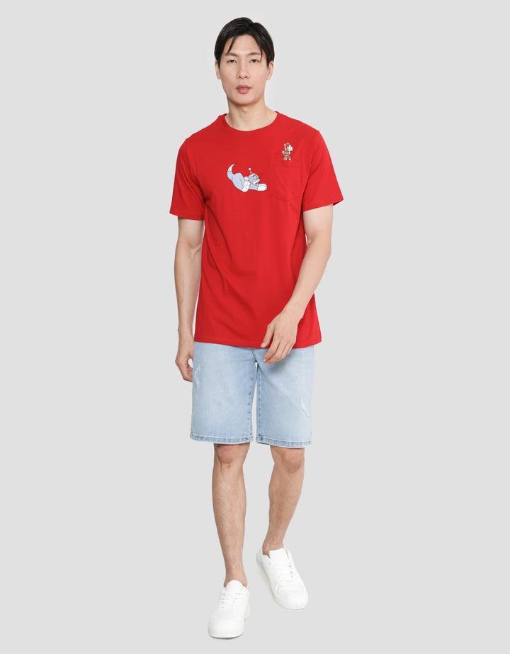 T Zone Tom N Jerry Xmas Coll Kaos Pria