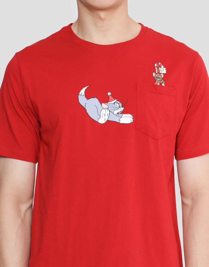T Zone Tom N Jerry Xmas Coll Kaos Pria