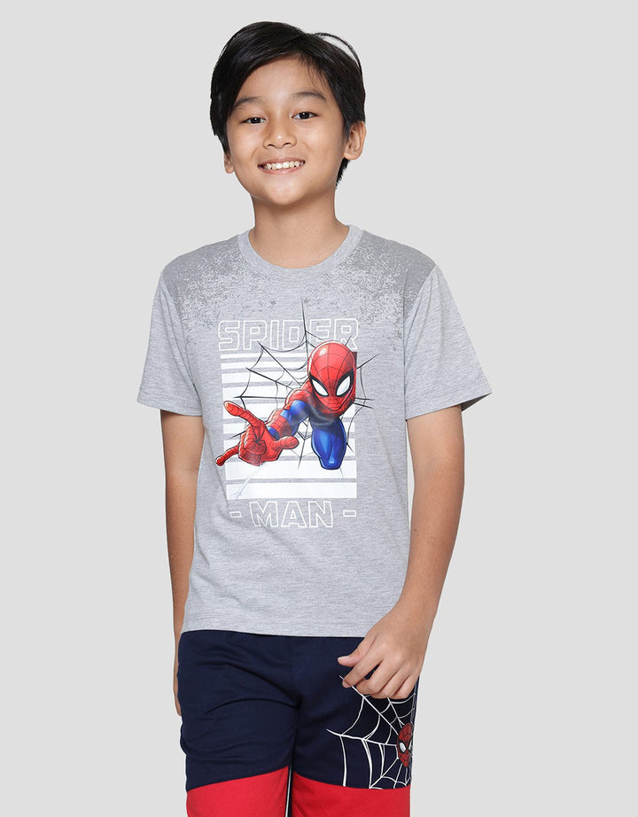 Marvel Stripe Spray Spiderman Kaos Anak Laki-Laki