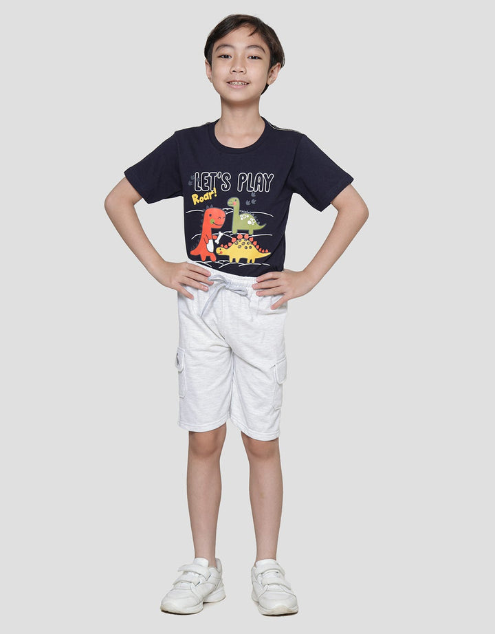 Little M Knit Sablon Dino Celana Panjang Anak Laki-Laki