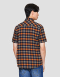 Lois Print Check Kemeja Lengan Pendek Pria