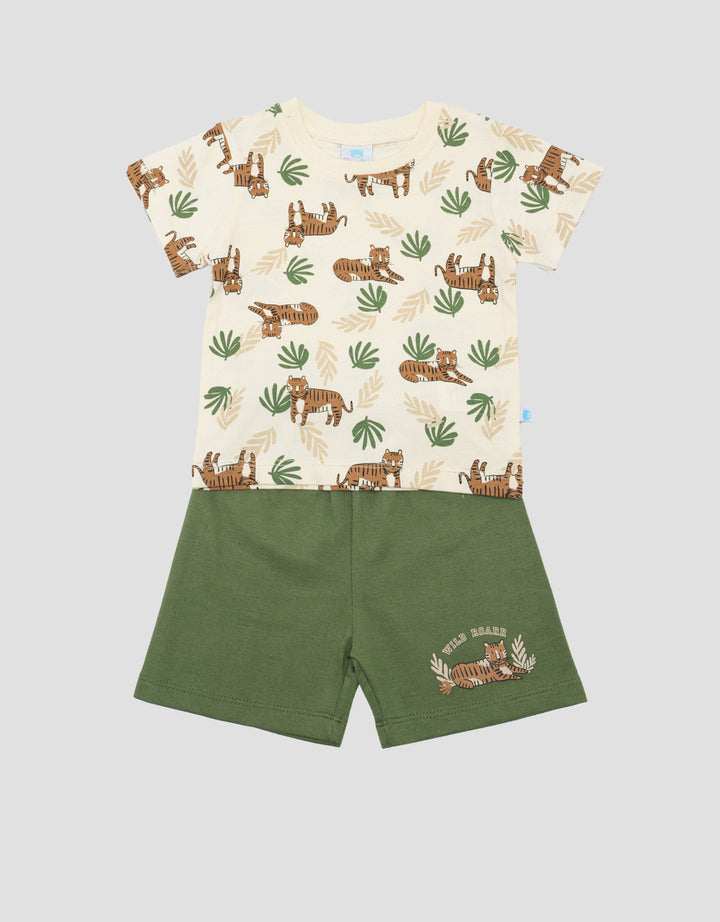 Pipiniko Jersey Print Tiger Pakaian Setelan Anak Laki-laki