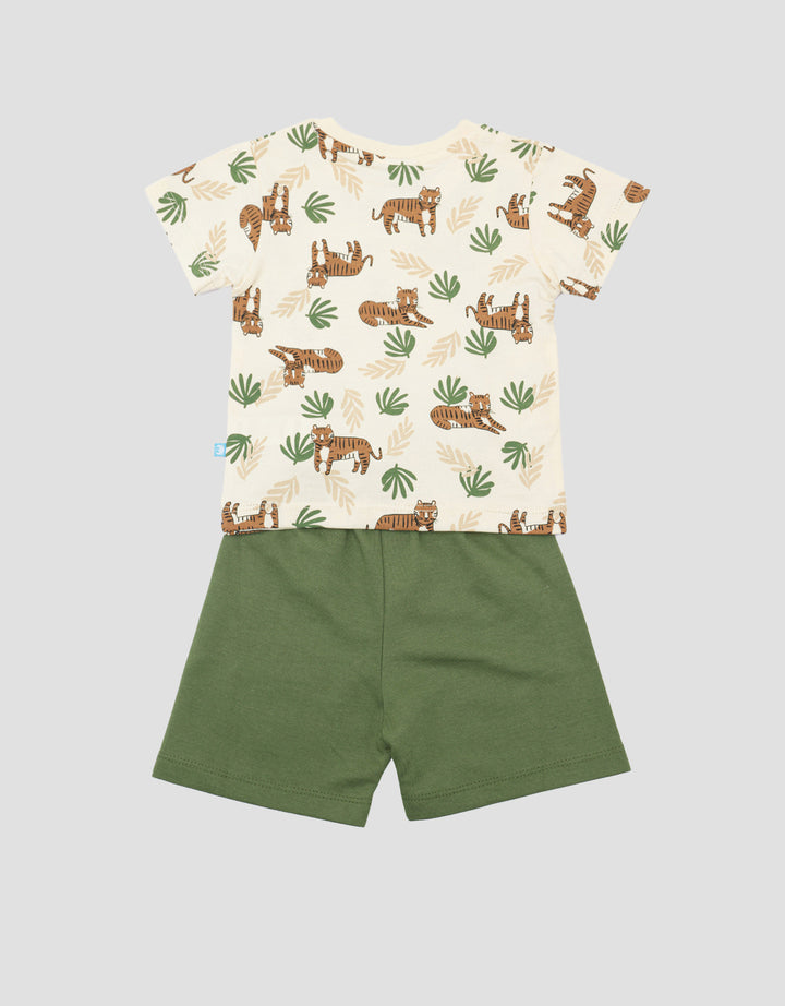 Pipiniko Jersey Print Tiger Pakaian Setelan Anak Laki-laki