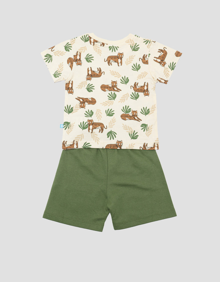 Pipiniko Jersey Print Tiger Pakaian Setelan Anak Laki-laki