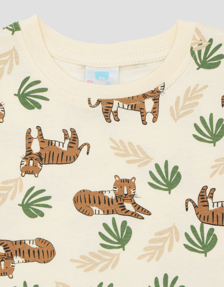 Pipiniko Jersey Print Tiger Pakaian Setelan Anak Laki-laki