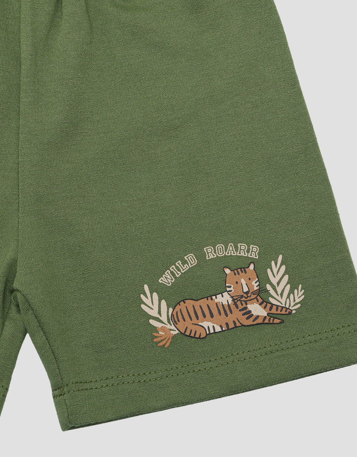 Pipiniko Jersey Print Tiger Pakaian Setelan Anak Laki-laki