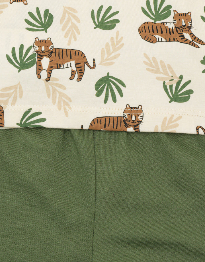 Pipiniko Jersey Print Tiger Pakaian Setelan Anak Laki-laki