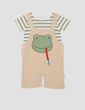 Pipiniko Overall Tekstur Knit Kodok Jumpsuit Anak Laki-Laki