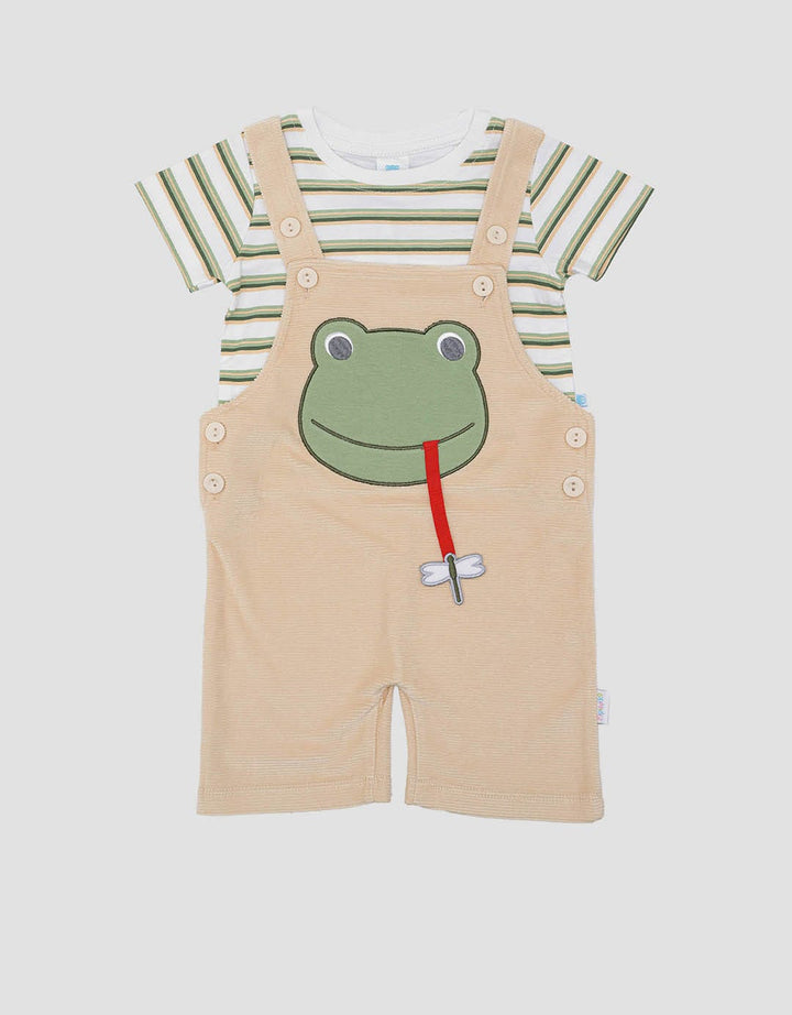 Pipiniko Overall Tekstur Knit Kodok Jumpsuit Anak Laki-Laki