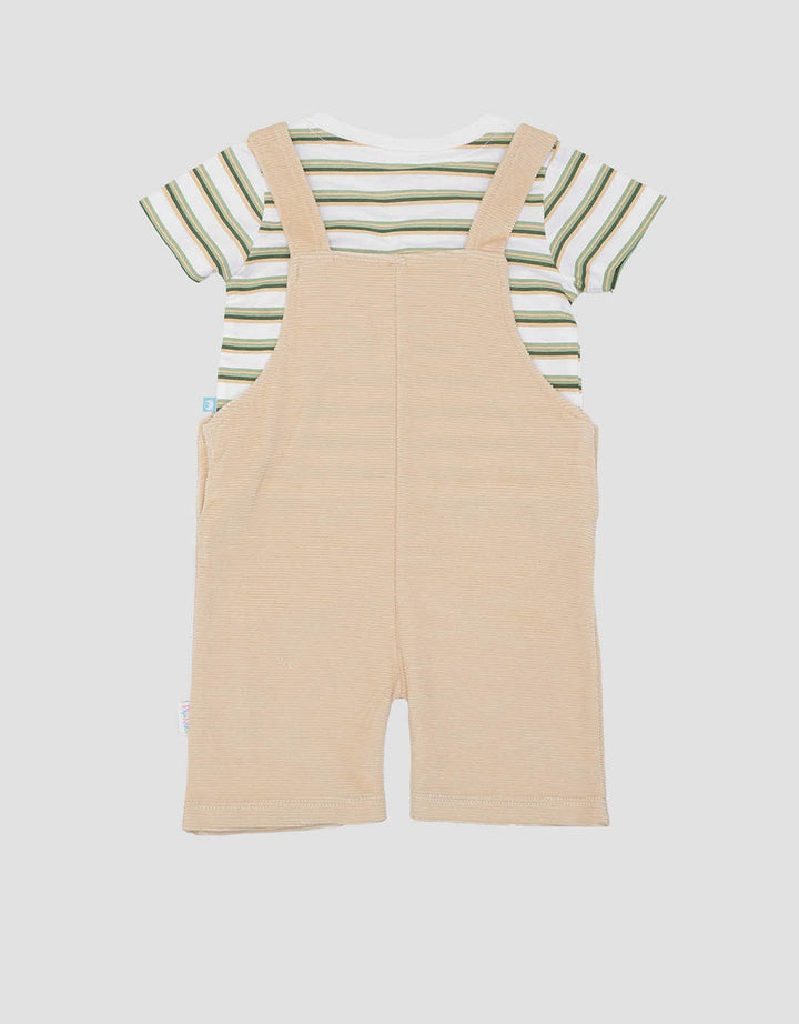 Pipiniko Overall Tekstur Knit Kodok Jumpsuit Anak Laki-Laki
