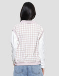 Nevada Neck Houndstooth Pattern Sweater Wanita