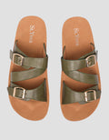 ST. YVES BUCKLE SANDAL SLIPPER  FQ28 WANITA