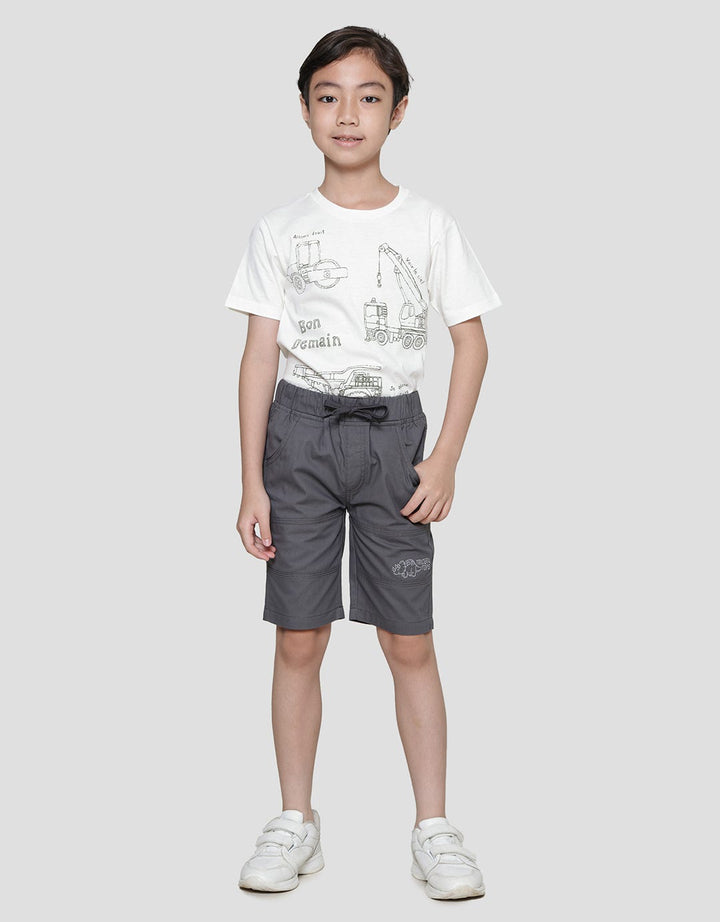 Little M Woven Bordir Dino Celana Pendek Anak Laki-Laki