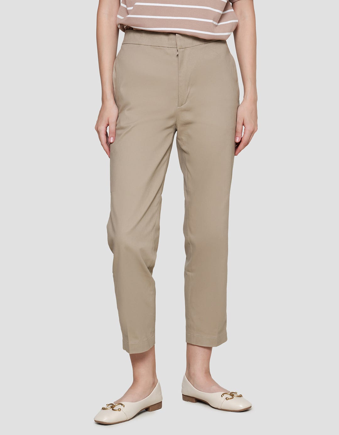 St. Yves Chinos Trousers Plain Look Women's Long Pants
