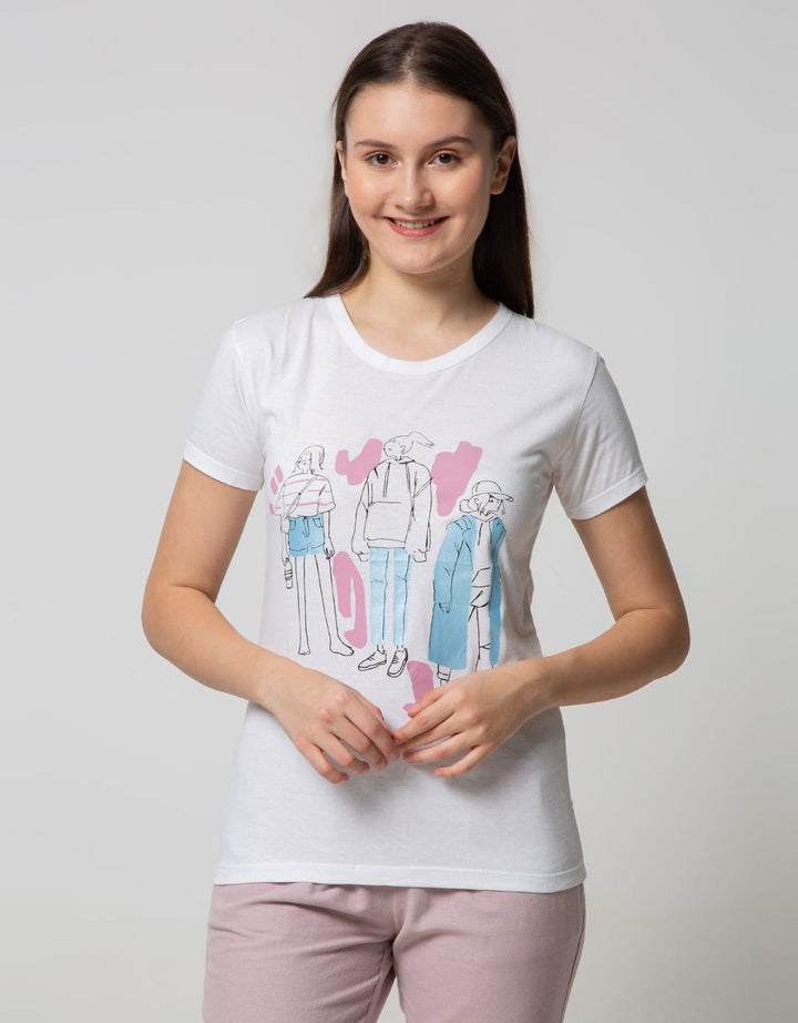 T Zone Kaos Print Cartoon