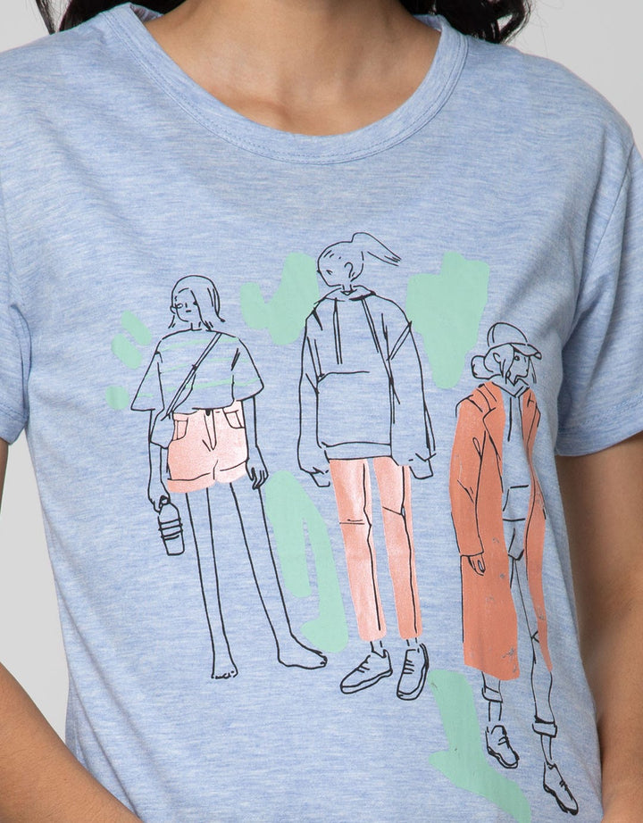 T Zone Kaos Print Cartoon
