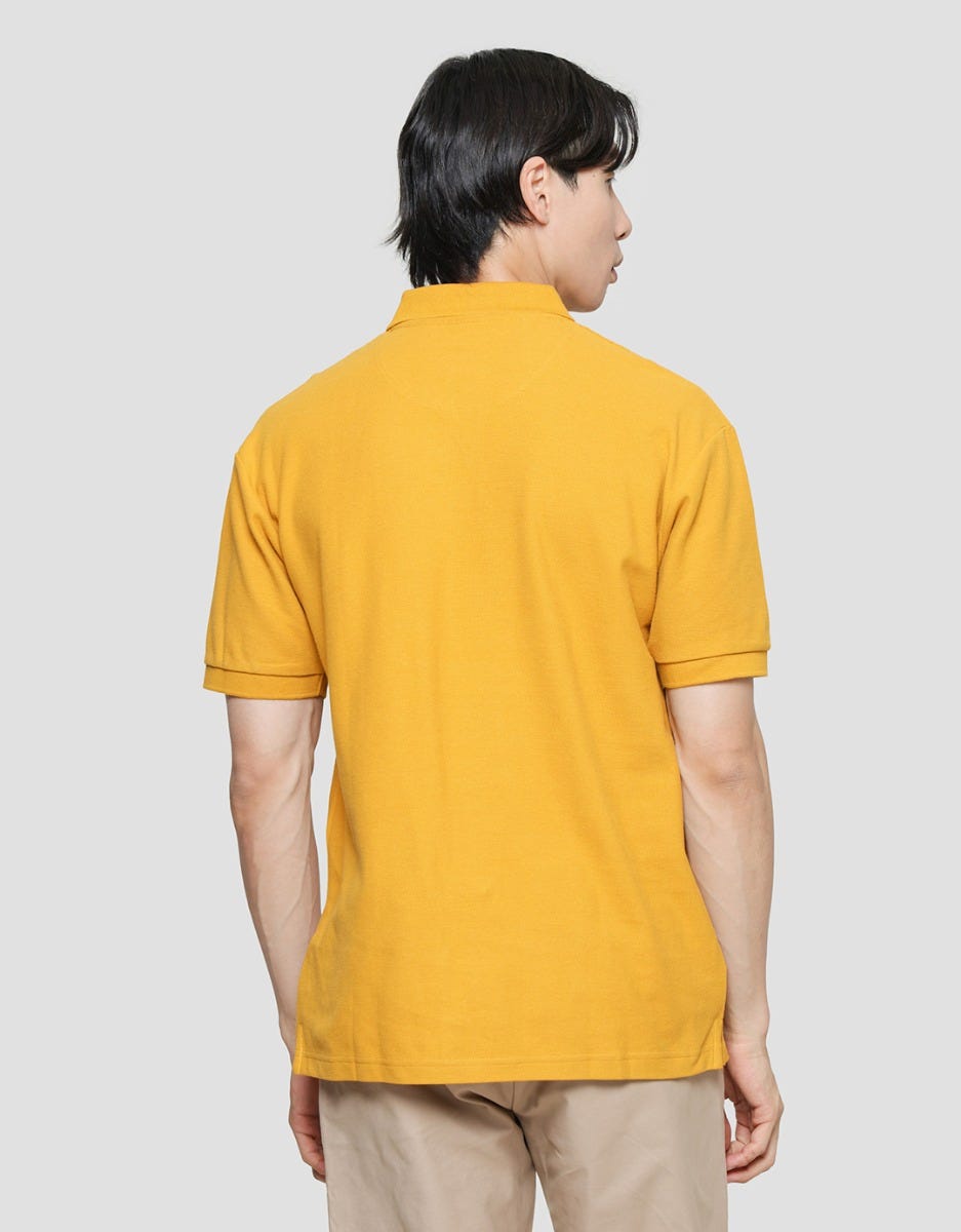 Cole Solid Plain Kaus Kerah Pria