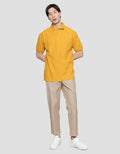 Cole Solid Plain Kaus Kerah Pria