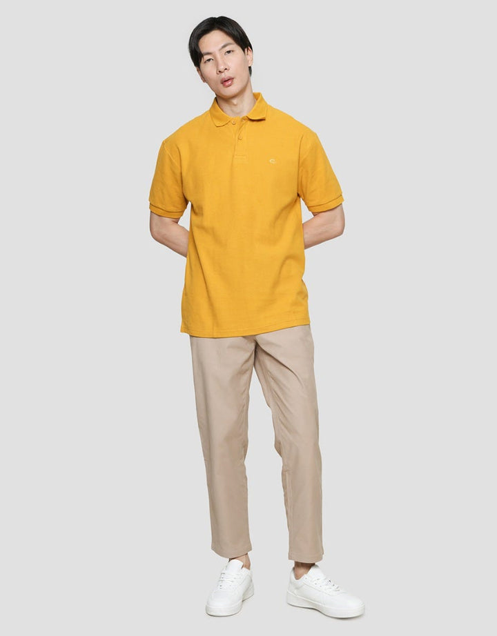 Cole Solid Plain Kaus Kerah Pria