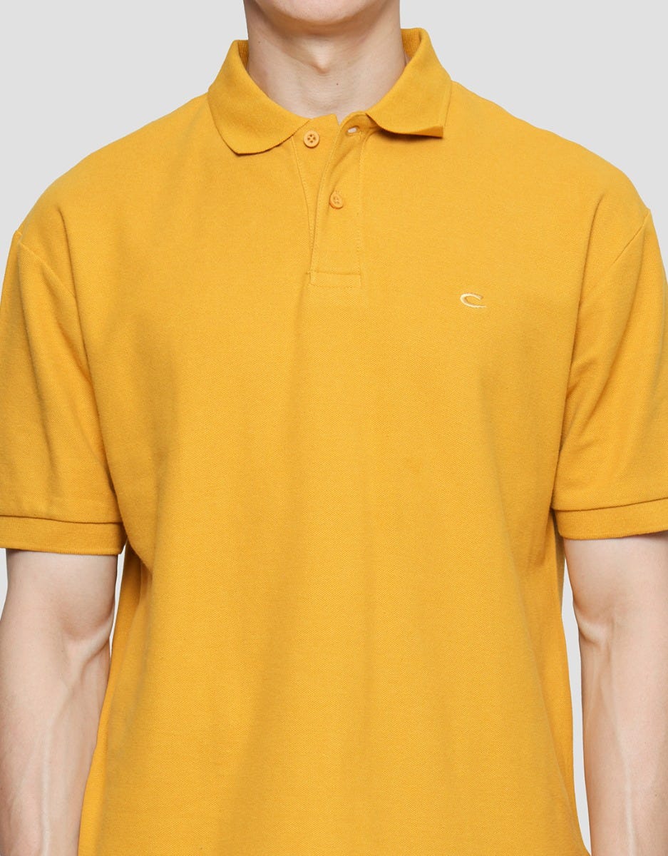 Cole Solid Plain Kaus Kerah Pria