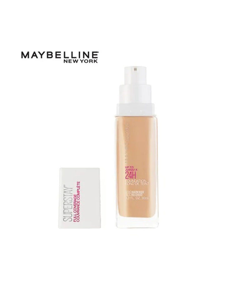 Maybelline Superstray Foundation 24H Full Coverage - 128 Warm Nude