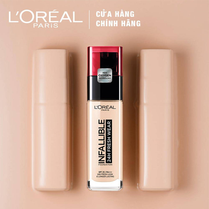 L'Oreal Paris 24H Fresh Wear Infallible Liquid Matte Foundation Make Up - 125 Natural Rose